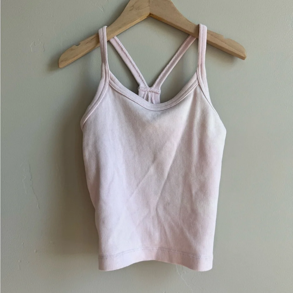 Zara Blush Ribbed Tank Top Girls 9 10 Minimal Coquette Balletcore Softcore